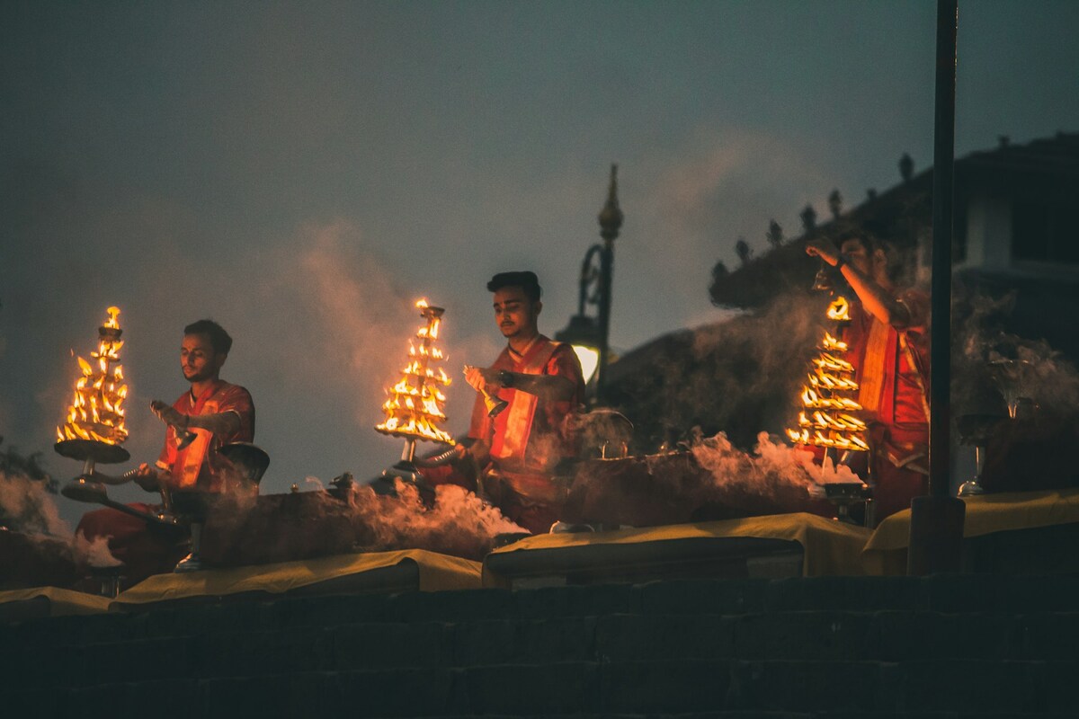 Evening Ganga Aarti ceremony
