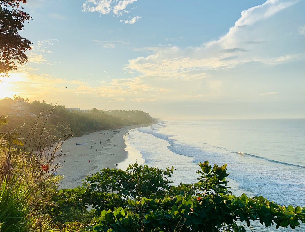 Cliffs of Varkala beach